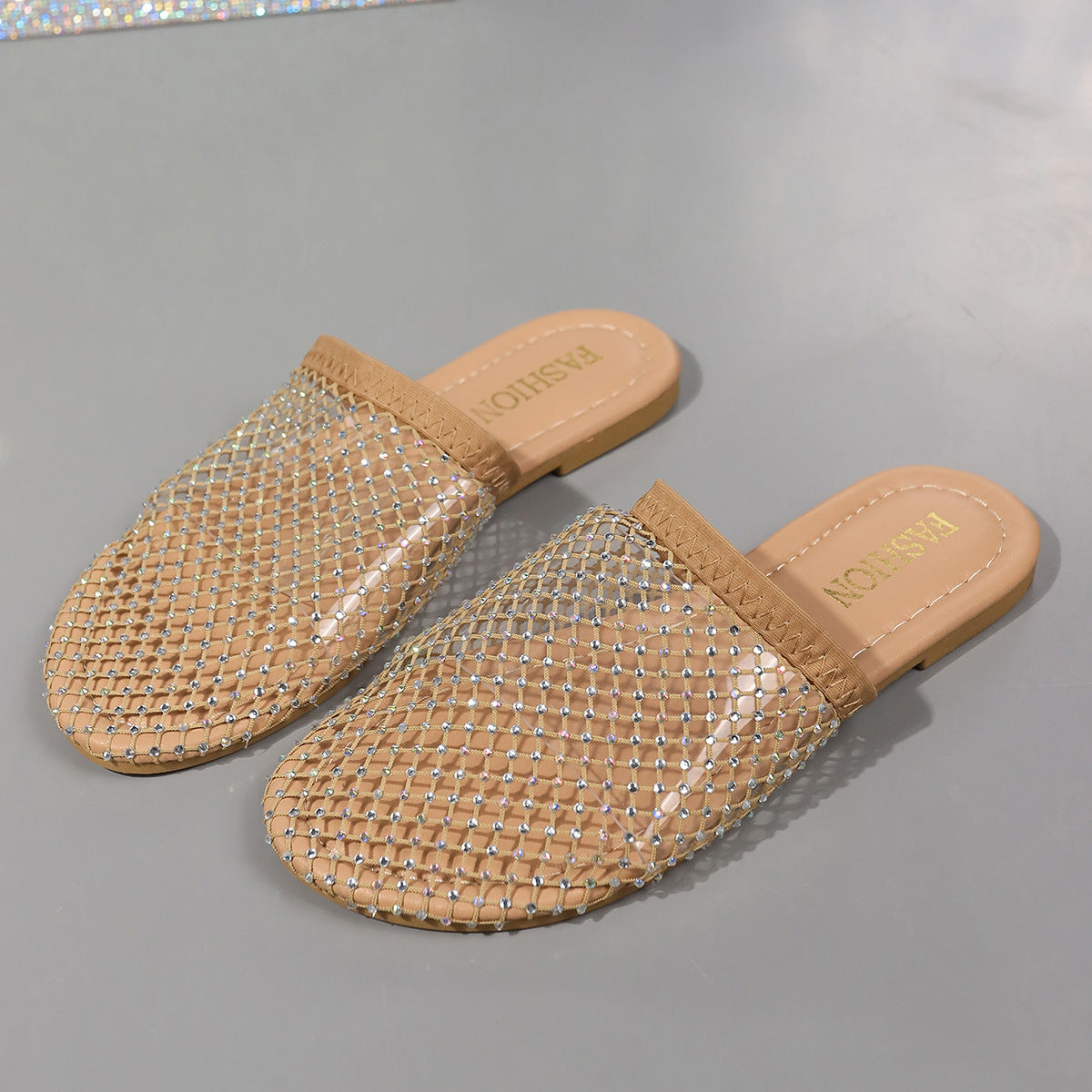 Orthopedic Rhinestone Comfort Slide Sandals