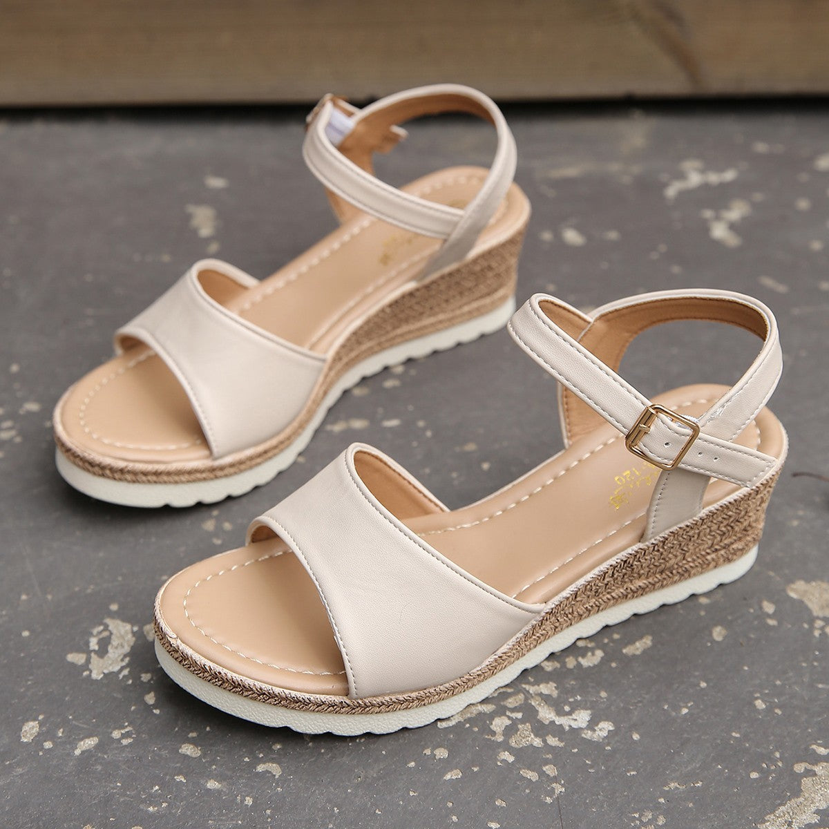 Orthopedic Balance Wedge Heel Sandals With Buckle - Summer