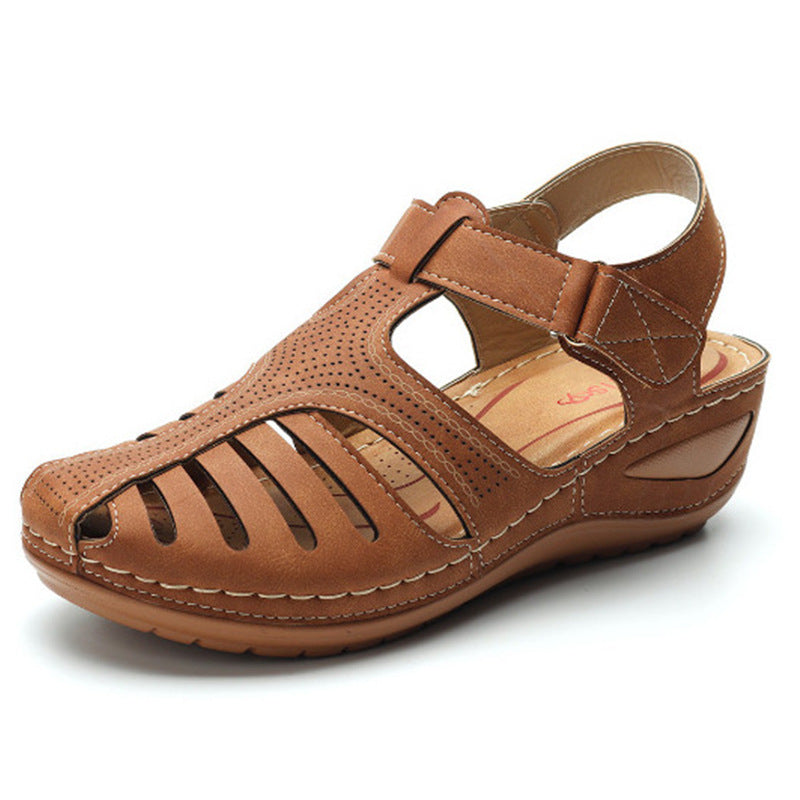 Orthopedic Balance Plus Size Retro Wedge Sandals - Comfort And Style