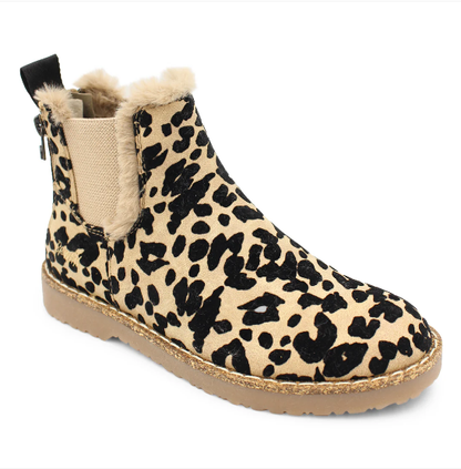 Orthopedic Balance Leopard Suede Boots - Warm & Supportive