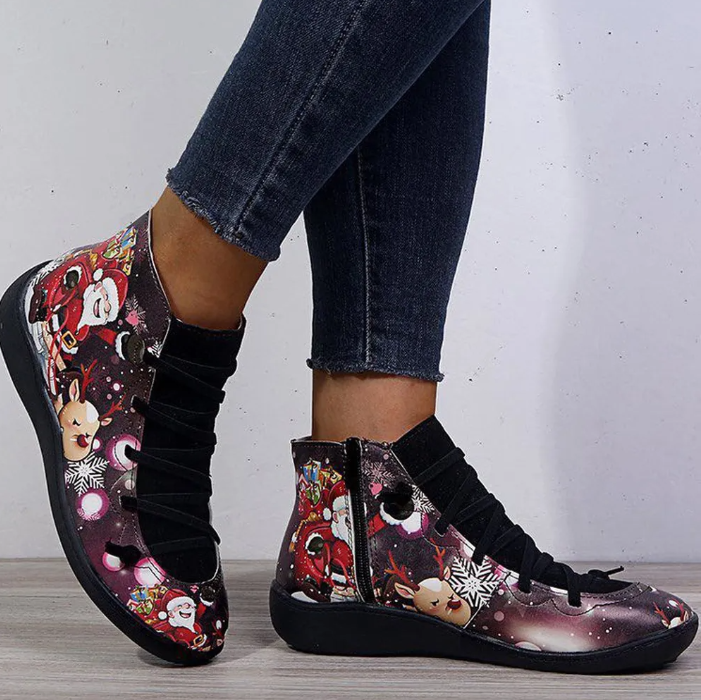 Orthopedic Balance Christmas Boots - Short Leather Comfort