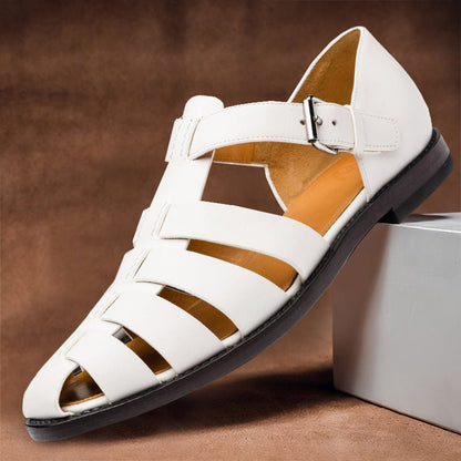 Alec | Men’s Orthopedic Leather Fisherman Sandals with Buckle Strap