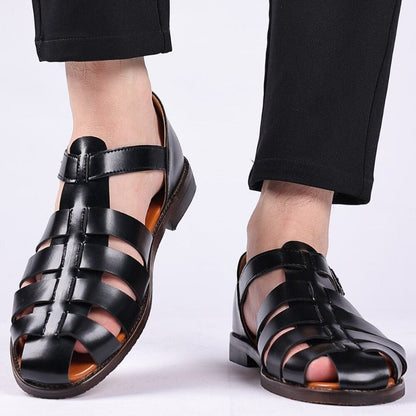 Alec | Men’s Orthopedic Leather Fisherman Sandals with Buckle Strap