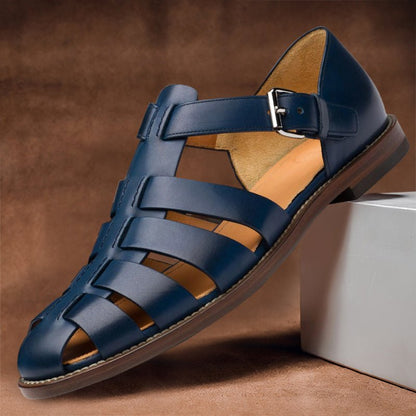 Alec | Men’s Orthopedic Leather Fisherman Sandals with Buckle Strap