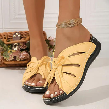 Jennifer | Butterfly-Cutout Orthopedic Sandals with Lace-Up Detail