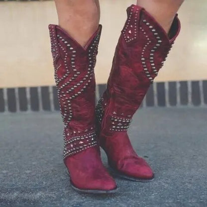 Bethany | Western Cowboy Boots – Embroidered High Shaft Comfort