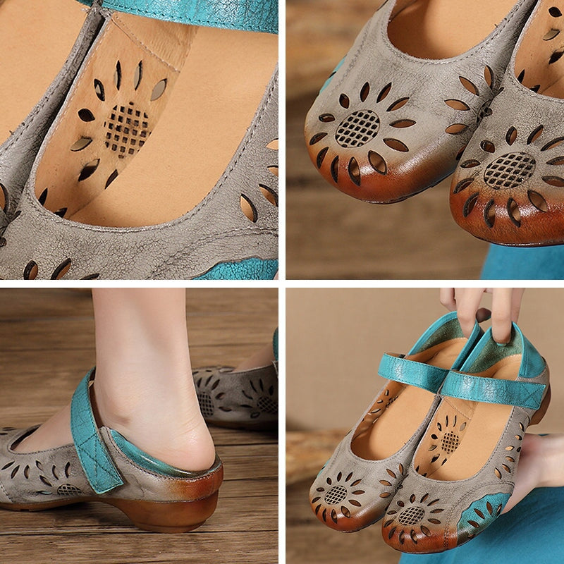 Paloma | Women’s Vintage Hand-Painted Orthopedic Mary Jane Flats