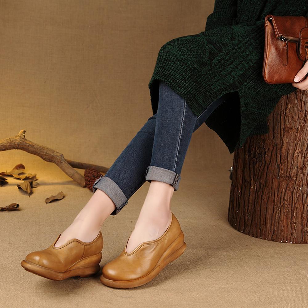 Millie | Women’s Vintage Orthopedic Leather Comfort Flats