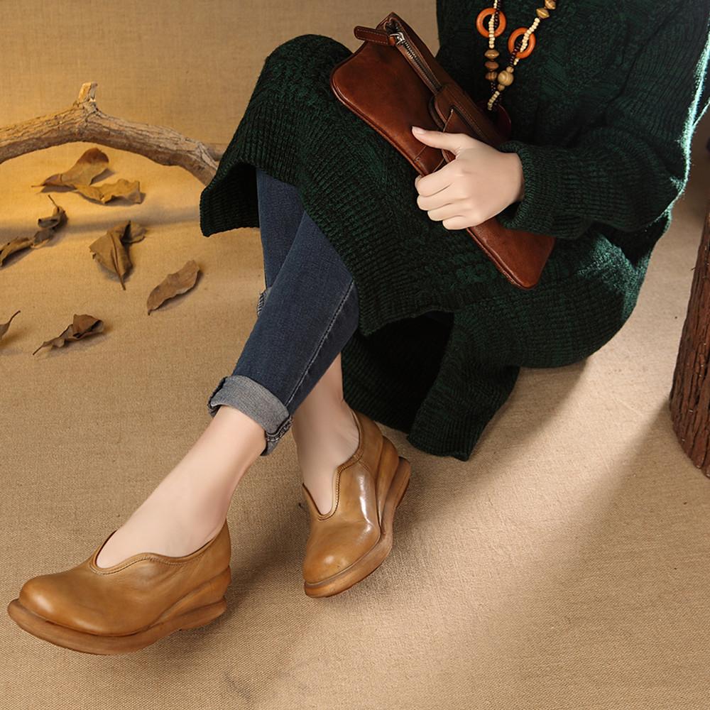 Millie | Women’s Vintage Orthopedic Leather Comfort Flats