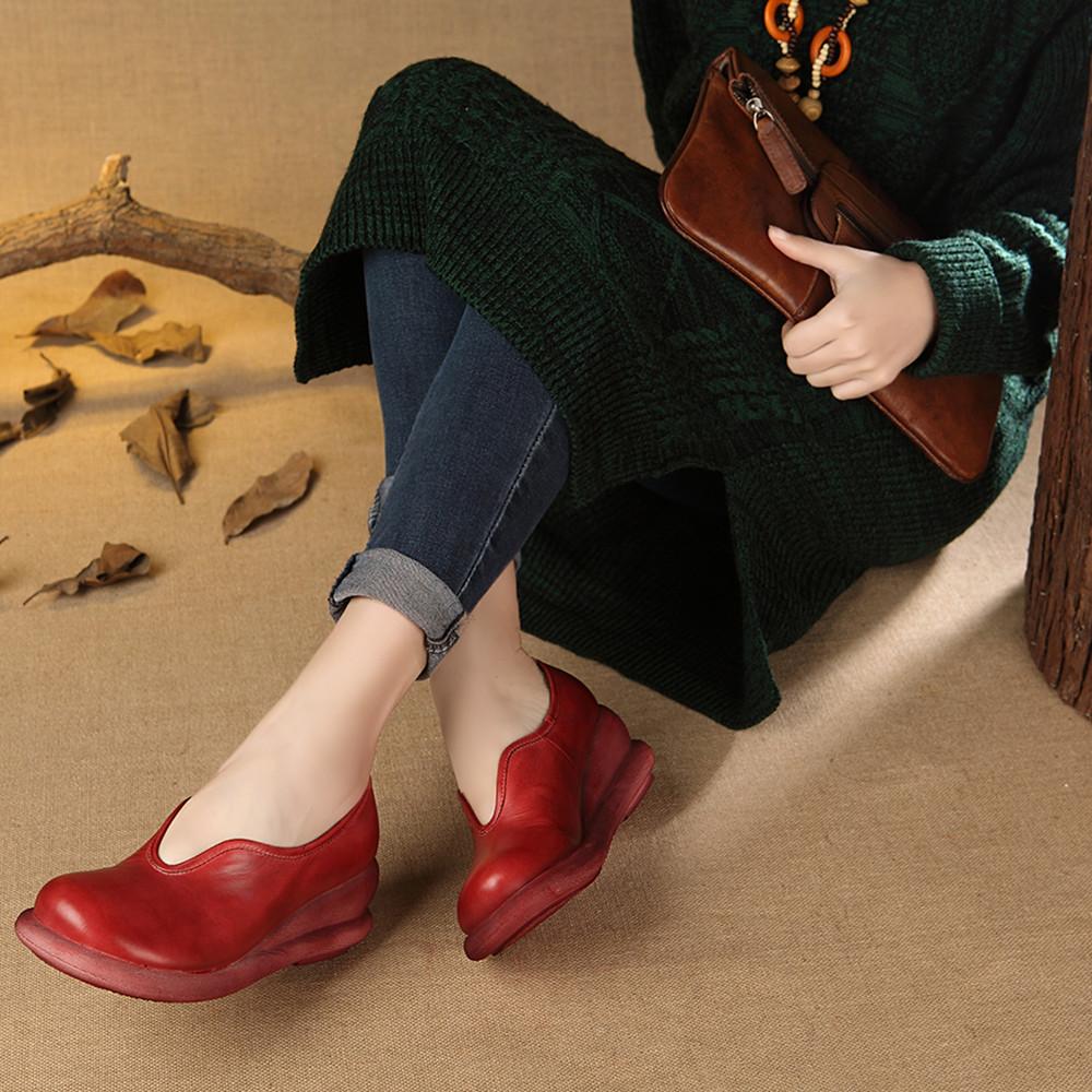 Millie | Women’s Vintage Orthopedic Leather Comfort Flats