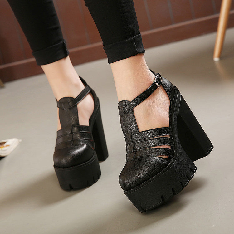 Gauri | Women’s Chunky Platform Block Heel Mary Jane Sandals