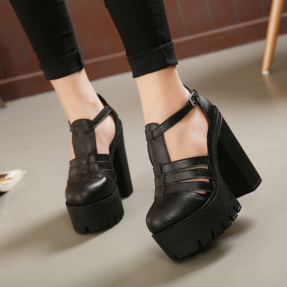 Gauri | Women’s Chunky Platform Block Heel Mary Jane Sandals