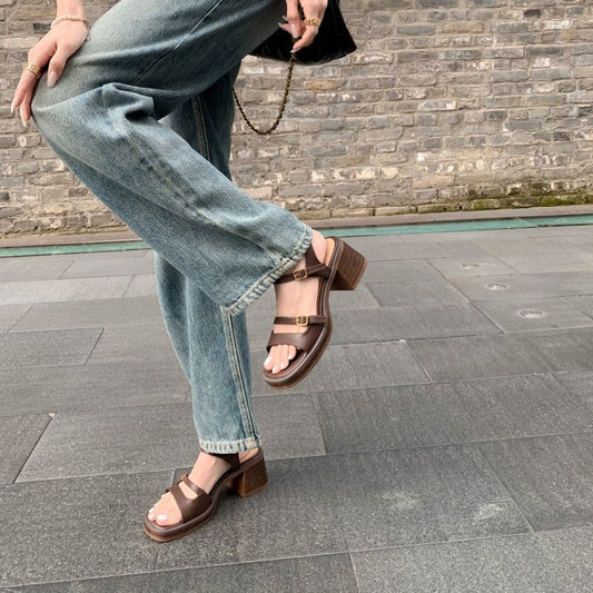 Lillian | Women’s Orthopedic Block Heel Open-Toe Strap Sandals