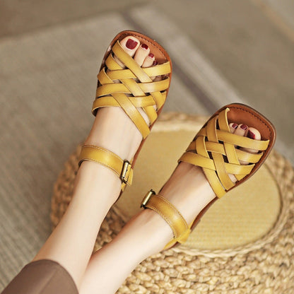 Maya | Women’s Orthopedic Leather Strap Sandals with Adjustable Buckle