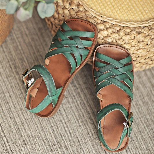 Maya | Women’s Orthopedic Leather Strap Sandals with Adjustable Buckle