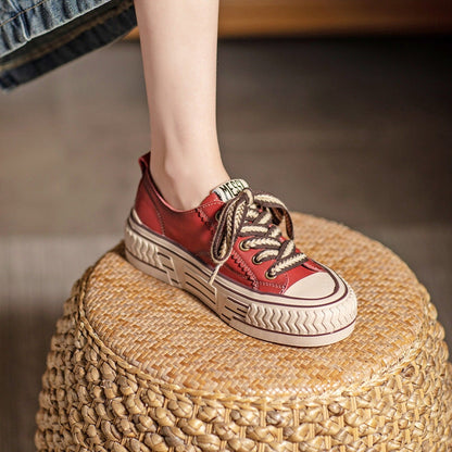 Maisie | Women’s Orthopedic Casual Canvas Sneakers with Thick Sole