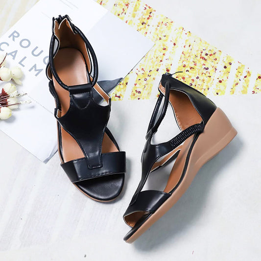 Brynn | Orthopedic Wedge Sandals – Strappy Open-Toe Comfort