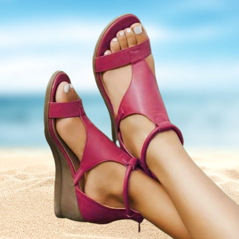 Brynn | Orthopedic Wedge Sandals – Strappy Open-Toe Comfort
