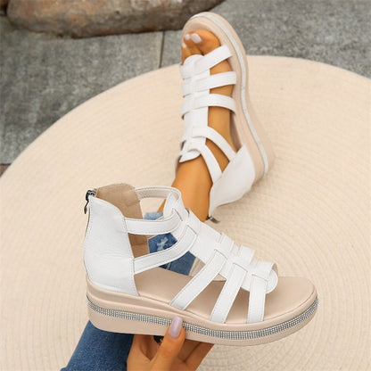Brianna | Orthopedic Gladiator Wedge Sandals – Adjustable Strappy Comfort