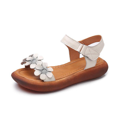 Melanie | Women’s Orthopedic Floral Leather Sandals with Adjustable Strap