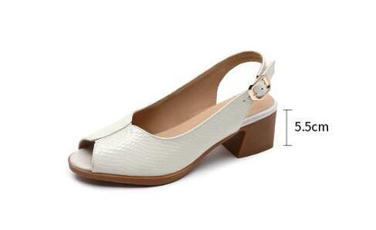 Caroline | Slingback Block Heel Sandals – Peep-Toe Everyday Elegance