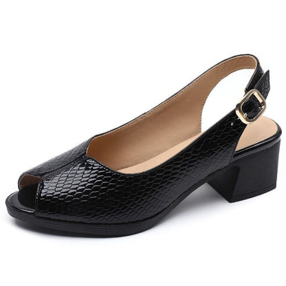 Caroline | Slingback Block Heel Sandals – Peep-Toe Everyday Elegance