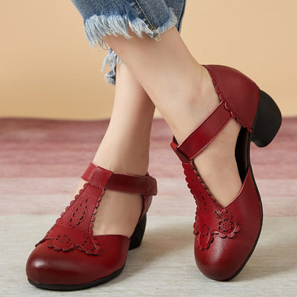 Katalina | Women’s Orthopedic Vintage T-Strap Block Heel Shoes